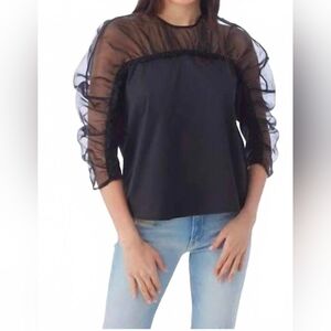CROSBY by Mollie Burch Faye Top In Black    Size XS